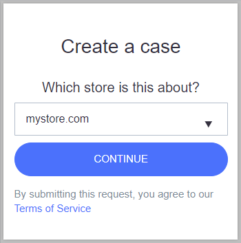 Select the related store from the drop down.