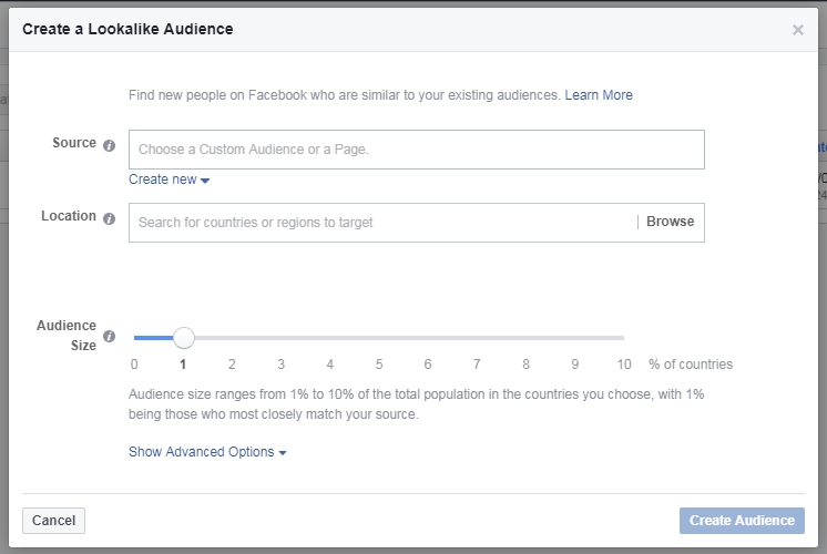 Facebook lookalike audience