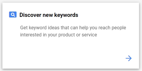 The Google Ads Keyword Planner dashboard.