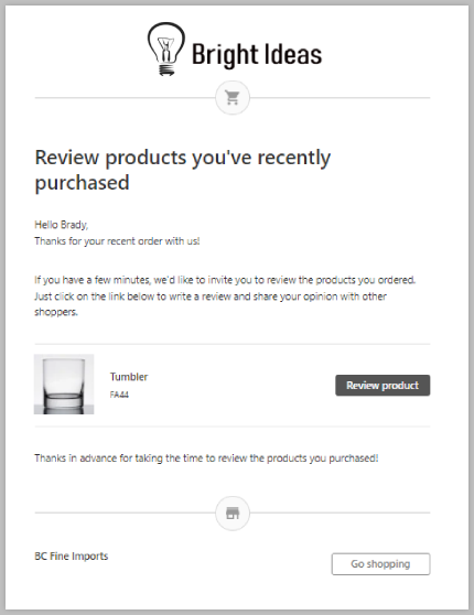 Example email preview