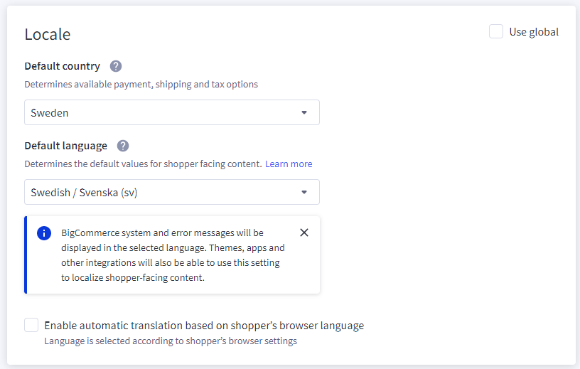 International Enhancements for Multi-Storefront