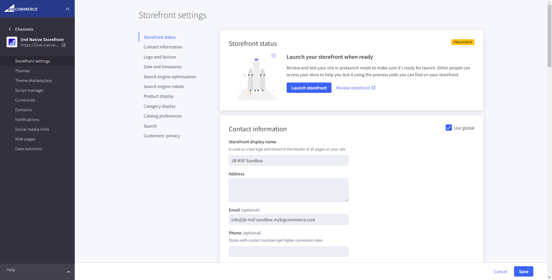 International Enhancements for Multi-Storefront