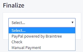 Selecting a payment method