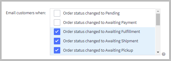 Customer Order Notifications