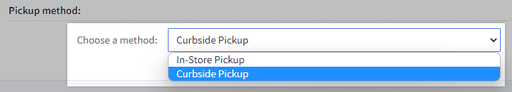 Change the order's pickup method