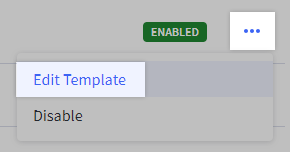 Edit Template highlighted.