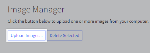 Upload Images in Image Manager.