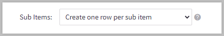 Custom template dropdown for Sub Items.