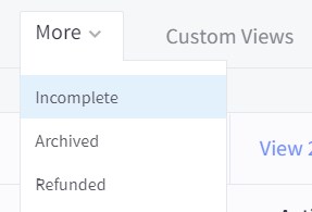 Incomplete Order View