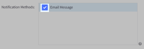 Check email messages in Notification Methods