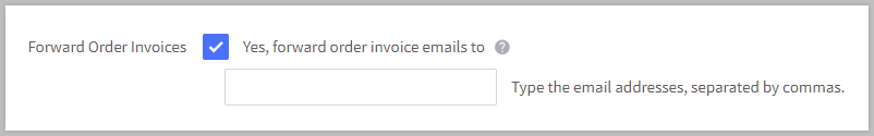 Forward invoice settings