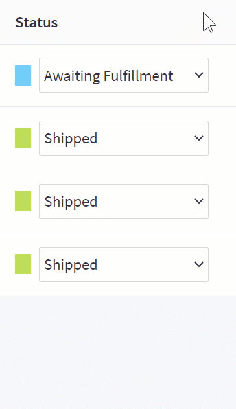 Changing order status to Awaiting Shipment