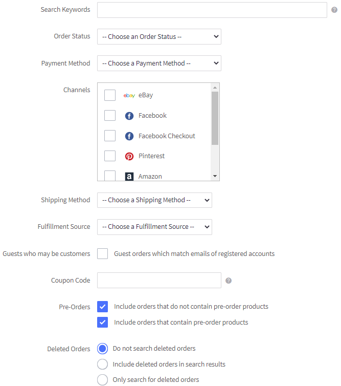 Viewing Order History/Status