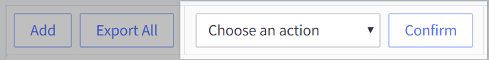 Choose an action dropdown highlighted at the top of the View Orders page