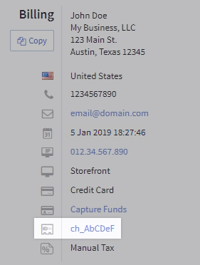 Transaction ID highlighted in the expanded order details