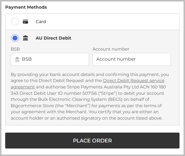 Australia BECS Direct Debit