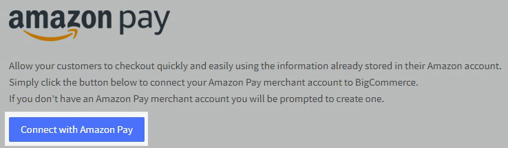 The Connect with Amazon Pay button