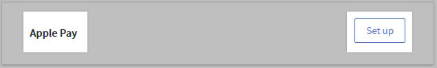 The Set up button next to Apple Pay