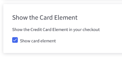 Toggle credit card visibility on the checkout