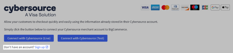Click sign up to create an account