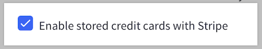 Stored credit card settings on Stripe