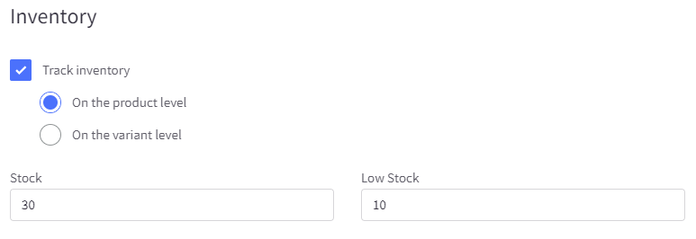 Manage stock levels when editing a product.