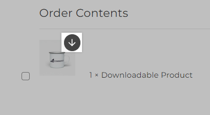 Customers can download product files in their storefront account from the Orders tab.