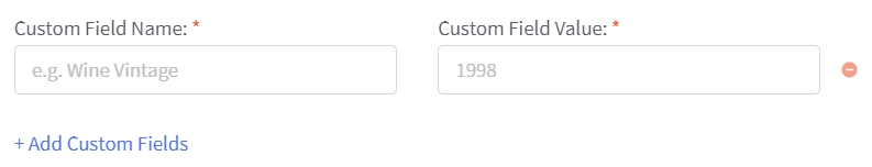 Example of custom fields