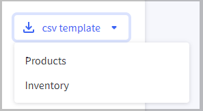 CSV template selector for sample files