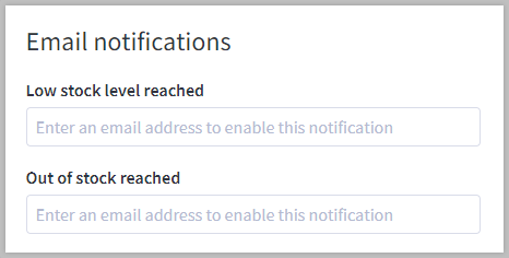 Email notifications