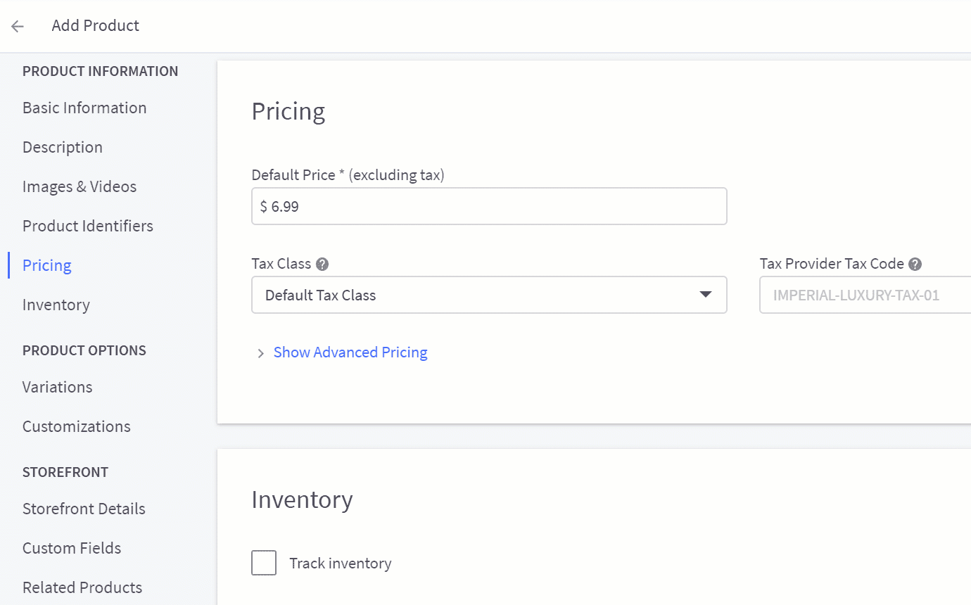 Animation showing updating Sale Price in the control panel and the result on the storefront