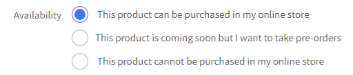 Manage product purchasability settings