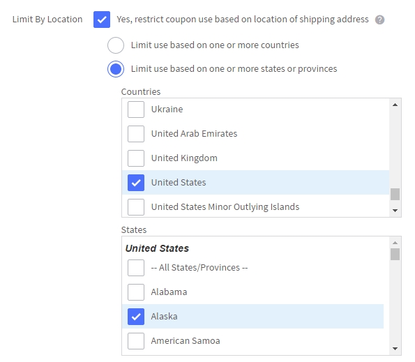 Advanced - limit by location