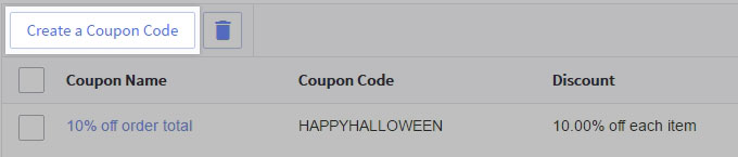 Create coupon code