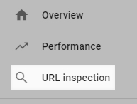 URL inspection tool found in Google Search Console