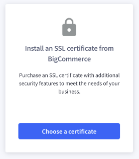 Install an SSL certificate from BigCommerce