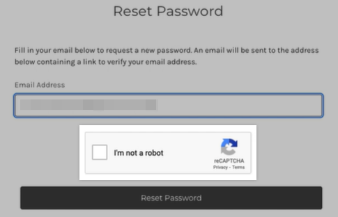 ReCAPTCHA on the storefront Reset Password page