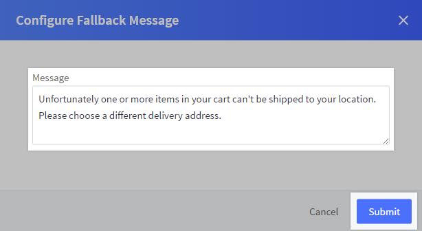 Can not ship order to address provided error! - Ecommerce - Forum