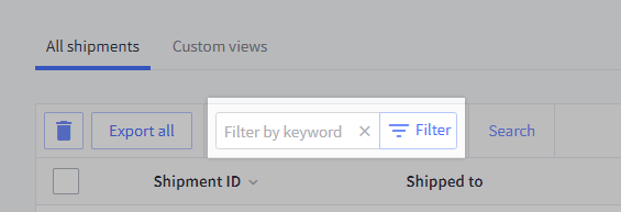 Filter by keyword field highlighted.