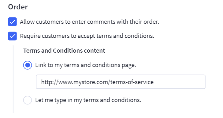 Terms and Conditions URL