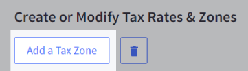 Highlighted Add a Tax Zone button.