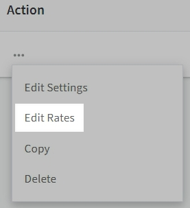 Select Edit Rates.