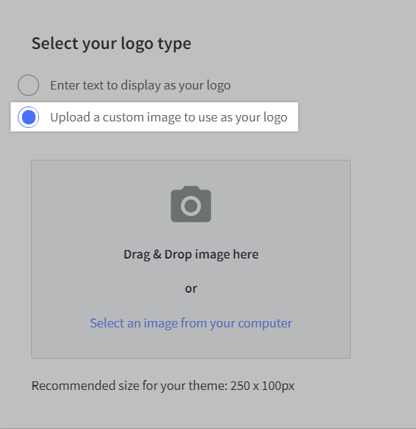 Upload a logo image