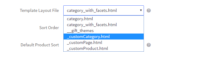 Custom Category Layout file