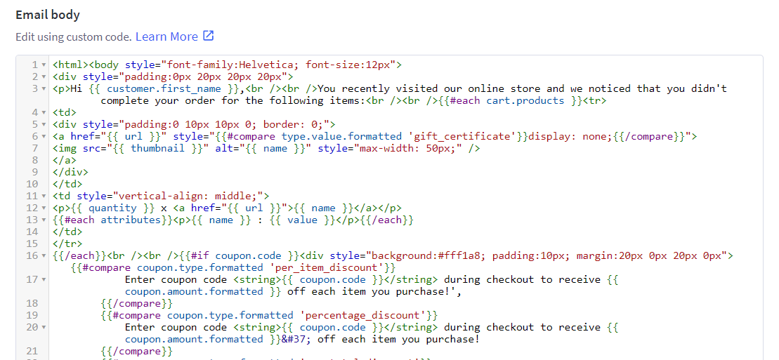 Copy the code from the Email box.