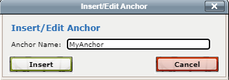 Inserting or Editing anchors