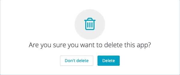 Delete App Dialog