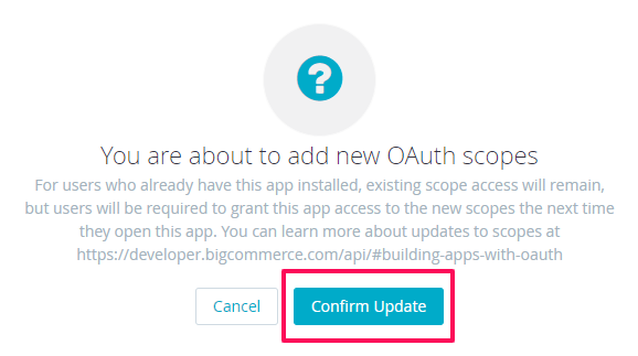 Confirm OAuth changes