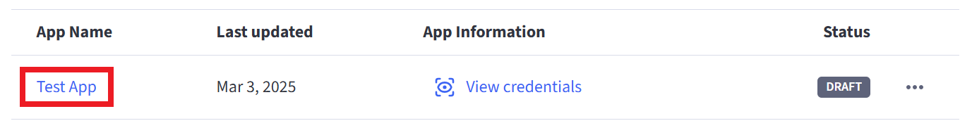 Menu - edit app