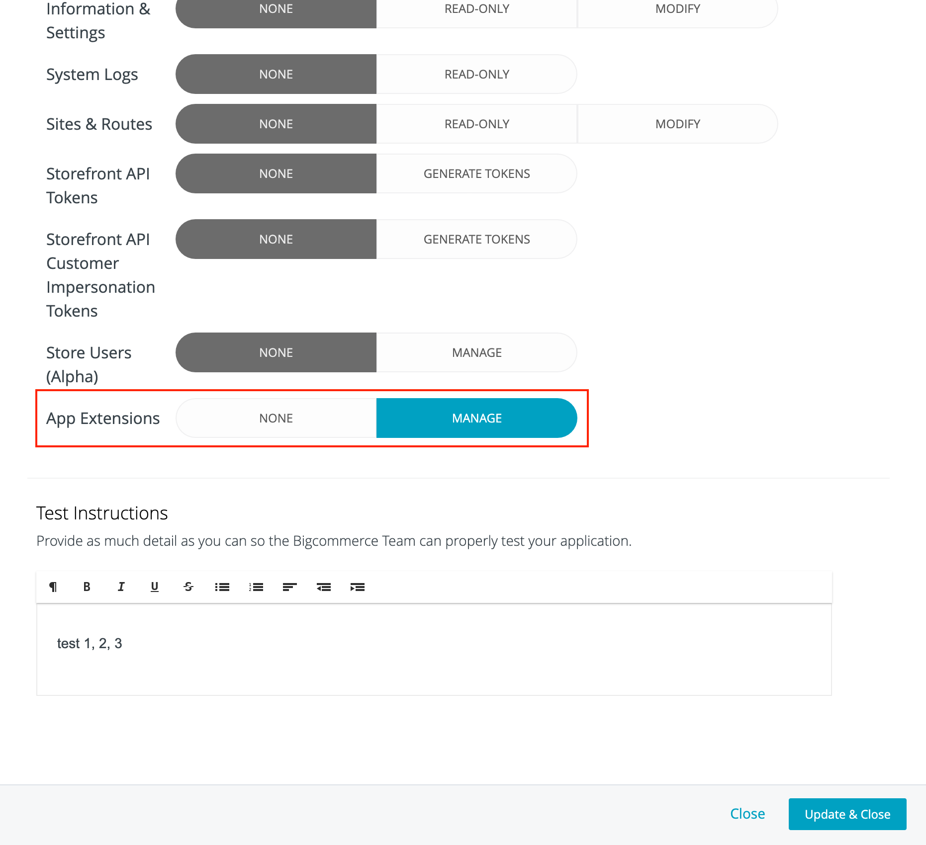 App Extension URL diagram